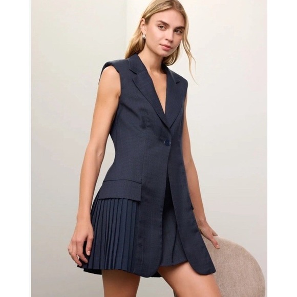 Sandro Dresses & Skirts - Sandro $490 Carine Blazer Mini Dress Navy US Size 8
